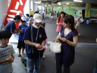 先生にひもの巻き方から教わりました